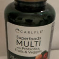 CARLYLE-SUPERFOODS-MULTI  WITH PROBIOTIC,FRUIT &VEGETABLES  120 caplets exp05/27
