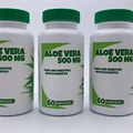 3 Aloe Vera 500mg Extract Capsules Skin Detox Cleaning & Digestive Support Pills