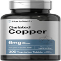 Chelated Copper Supplement 6mg | 300 Tablets | Essential Trace Mineral | Vegetar