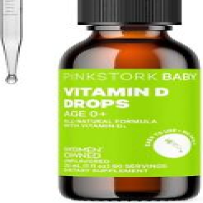 NIB, Sealed Pink Stork Baby Vitamin D3 Drops, Liquid, 1 fl oz