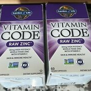 (2) Garden of Life Vitamin Code Raw Zinc Supplement Capsules 120 Count Plz Read