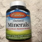 Carlson Chelated Minerals - 90 Soft Gels - SEALED