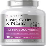 Hair Skin and Nails Vitamins | 150 Caplets | with Biotin