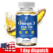 Omega 3 Fish Oil Capsules 3x Strength 2160mg EPA & DHA Highest Potency 120 Pills