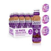 Quest Nutrition Iced Coffee Mocha Latte 1g of Sugar 10g of Protein 90 calorie