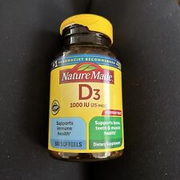 Nature Made Vitamin D3 1000 IU (25 mcg) Dietary Supplement Softgels 500 Ex 2026