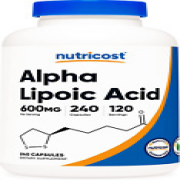 Nutricost Alpha Lipoic Acid 600mg Per Serving, 240 Capsules Gluten Free