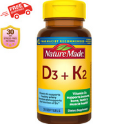 Nature Made Vitamin D3 K2, 5000 IU (125 mcg) D, 30 Count (Pack of 1)
