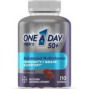 One A Day Men's 50+ Gummies Multivitamin w/ Immunity and Brain Support, 110 Ct