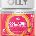 Olly Collagen Gummy Rings Nail Hair Skin Support-Peach Flavor, 30 Gummies, 2025