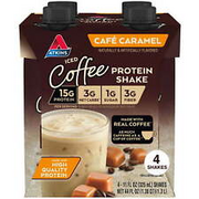 Atkins Gluten Free Protein-Rich Shake, Cafe Caramel, Keto Friendly, 4 Ct (Ready