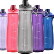 Pogo BPA-Free Tritan Plastic Water Bottle with Chug Lid, 40 Oz, 40oz, Grey