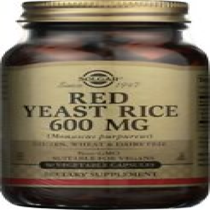 Solgar Red Yeast Rice 600mg 60 Vegetable Capsules Gluten and Wheat, Dairy Free