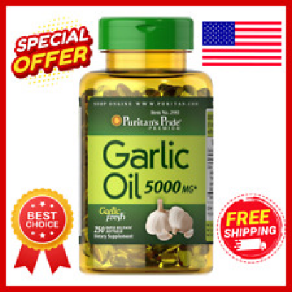 Pure Garlic Pills 5000MG Most Powerful Antibiotic Heal All Infection, 250 Count*