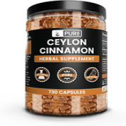 Pure Original Ingredients Ceylon Cinnamon (730 Capsules) No Magnesium or Rice Fi