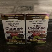 Lot Of 2 100% Pure 7-Day Cleanse, 42 Easy-to-Swallow Veggie / Exp: 12/2024