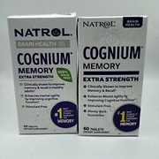 Natrol Cognium Extra Strength 200mg Tablets 60 Count, Exp 12/25 LOT of 2!!!