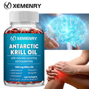 Antarctic Krill Oil 1200mg -Astaxanthin -Anti-inflammatory, Heart & Joint Health