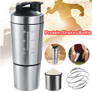 Stainless Steel Protein Shaker Bottle Sports Water Bottle Fitness Bottle Shaker