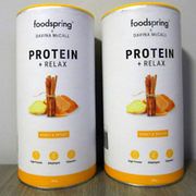 2 X FOODSPRING PROTEIN & RELAX  SHAKE HONEY & SPICES FLAVOUR 480G DAVINA MCCALL