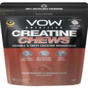 VOW Nutrition Creatine Monohydrate Chews 184g 100 Chewable Strawberry Exp 04/26