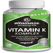 Vitamin K2 + K1 Complex - High Strength (K1 1.000 Mcg MK4 + K2 200 Mcg MK7 Menaq
