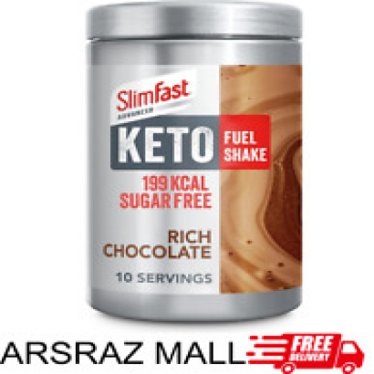 SlimFast Advanced Keto Fuel Shake for Keto Lifestyle, Rich Chocolate Flavour, 1