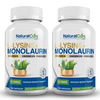 Natural Cure Labs L-Lysine + Monolaurin 600mg 1:1 Ratio, 2 Pack, 200 Capsules
