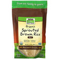 Now Foods Real Food Organic Sprouted Brown Rice 16 oz 454 g Gluten-Free,