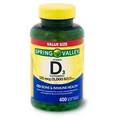 Spring Valley Vitamin D3 Softgels 5000IU 400 Count 125 Mcg Per Softgel