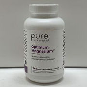 Pure Therapro Rx Optimum Magnesium 240 Capsules glycinate malate 250mg Exp 2025