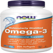 NOW Supplements, Omega-3 180 EPA / 120 DHA, Molecularly Distilled, Cardiovascul
