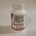 NEW Lions Mane Supplement with Turkey Tail, Reishi, Chaga & Cordyceps 60ct