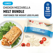 Frozen Chicken Mozzarella Lunch Melt, Packaged Meal, 12 Count