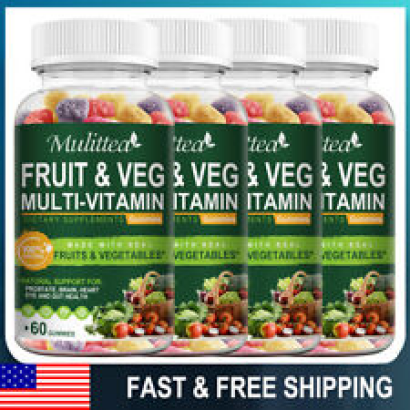 1-4PCS VEGGIES & FRUIT Supplements 60 Veggie & Fruit Capsules Vitamins Minerals