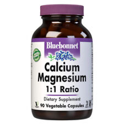Bluebonnet Calcium Magnesium 1:1 Ratio 90 Veg Capsules