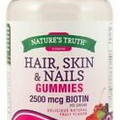 Nature's Truth Vitamins Hair Skin and Nails Gummies Natural Fruit Flavor 80 Ct