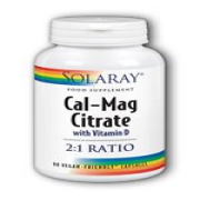 Solaray Cal-Mag Citrate with Vitamin D 90 vegan capsules