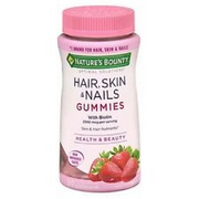 Optimal Solutions Hair-Skin & Nails Strawberry Flavored Gummies 80 Each By Natur