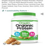 Orgain Organic Vegan Protein Powder Plant Based Gluten Free No Sugar 2.03 Pound