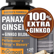 NooMost - Panax Ginseng - Authentic Korean Red Panax w/ Ginkgo Biloba - EXP10/26