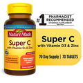 Nature Made Super C with Vitamin D3 and Zinc Tablets  Dietary Supplement;  70 Ct