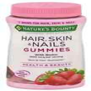 Nature's Bounty Optimal Solutions Hair, Skin, Nails, With Biotin 120 ct Gummies