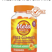 Metamucil Daily Fiber Gummies for Digestive Health, 5g Fiber Blend, 72 Ct..