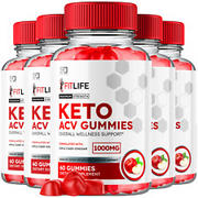 (5 Pack) Fitlife Keto Gummies, Fit Life ACV Gummies Weight Loss (300 Gummies)