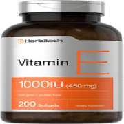 Vitamin E 1000 IU Softgel Capsules | 200 Count | Non-Gmo, Gluten Free, Preservat