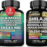 Sea Moss Bundle Black Seed Multivitamin & Shilajit Power Combo,