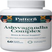 Pattern Wellness Ashwagandha Complex for Men & Women - KSM-66 & Black Pepper Ext