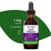 Natrol Liquid Melatonin Sleep Supplement Berry, 2 Fl. Ounce Tincture Bottle, 1mg