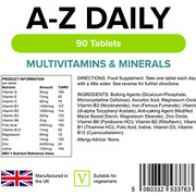 Lindens Complete A-Z Daily Multivitamin Tablets Adults Men / Women Multi Vitamin